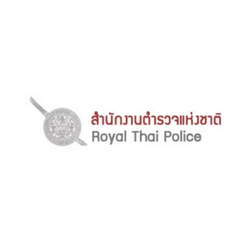 Logo of the Royal Thai Police with Thai and English text.