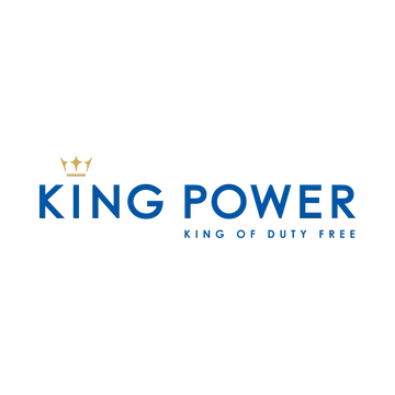 Logo with 'KING POWER' text and crown symbol on white background
