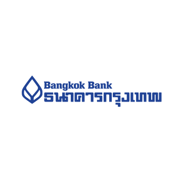 Bangkok Bank logo with blue text and logo on white background