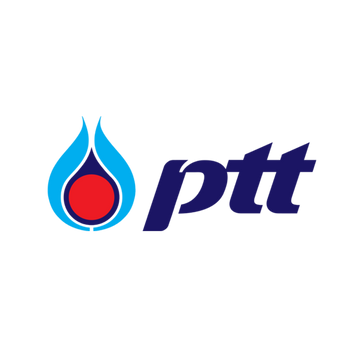 Logo with blue droplet and red circle on white background