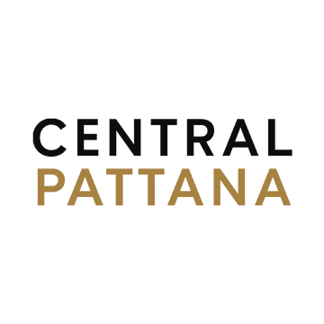 Logo with 'CENTRAL PATTANA' text in black and gold on a white background