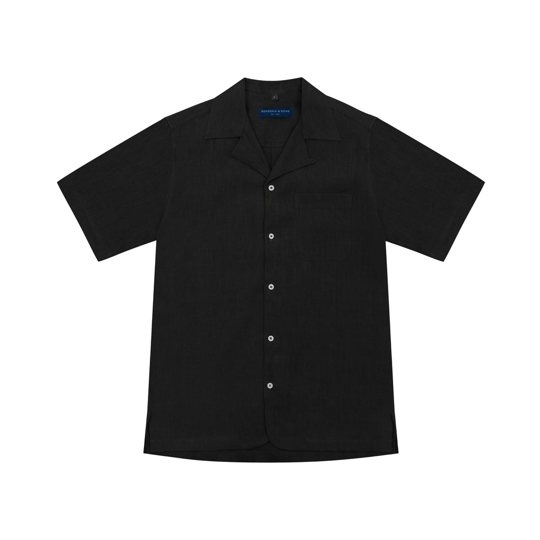 Green short-sleeve shirt on a white background